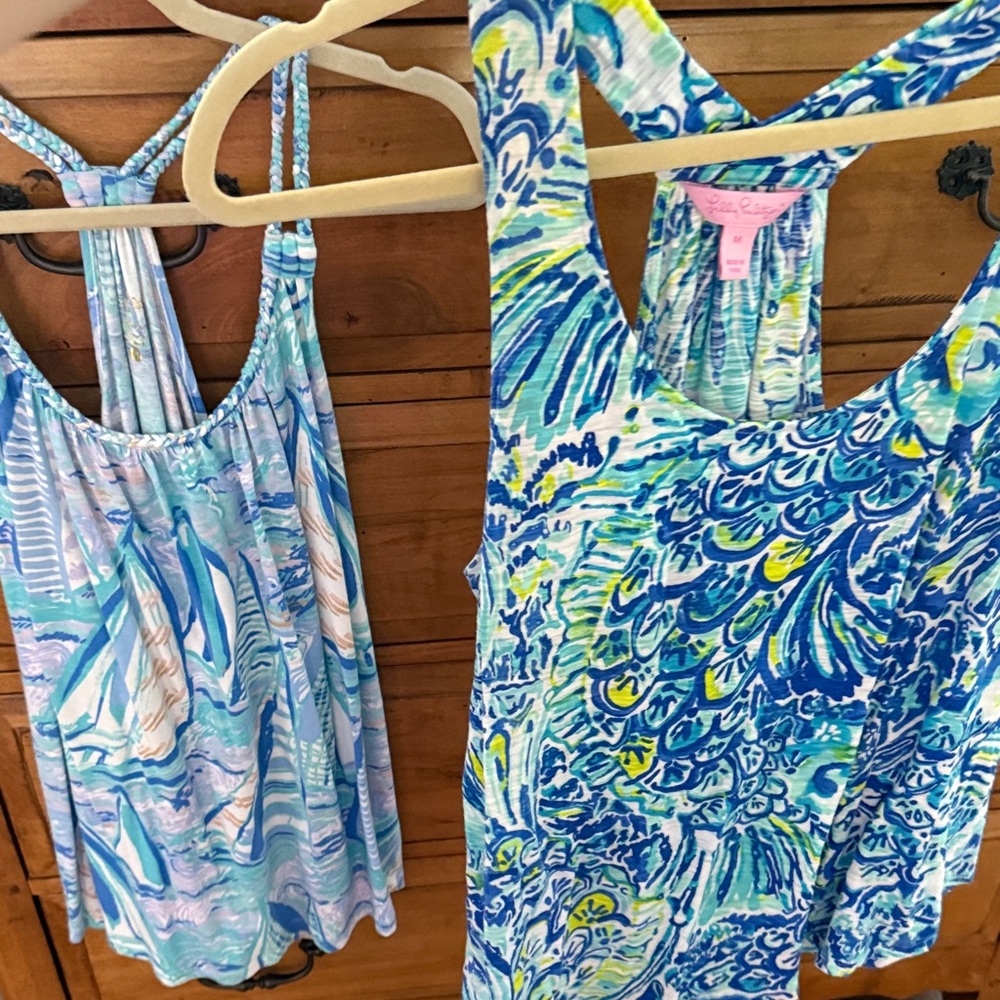 Two Lilly Pulitzer tank tops, size medium